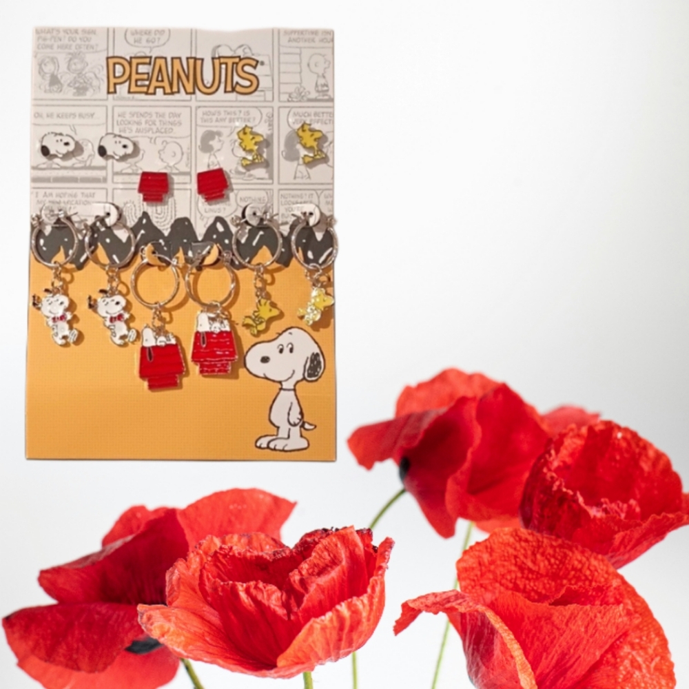 NEW Peanuts Woodstock and Snoopy Earrings Pack of 6 Pairs Official License